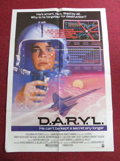 D.A.R.Y.L. - B FOLDED US ONE SHEET POSTER MARY BETH HURT MICHAEL MCKEAN 1985