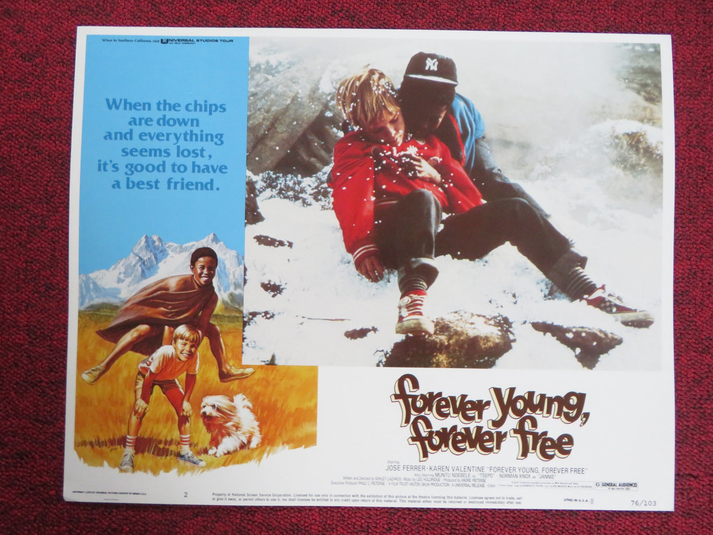 FOREVER YOUNG, FOREVER FREE US LOBBY CARD FULL SET JOSE FERRER 1976