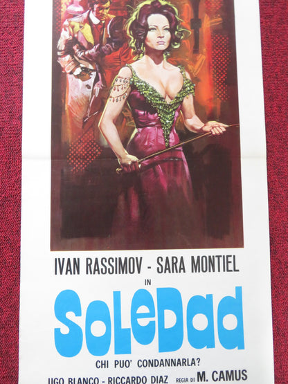 SOLEDAD ITALIAN LOCANDINA POSTER IVAN RASSIMOV SARA MONTIEL R1971