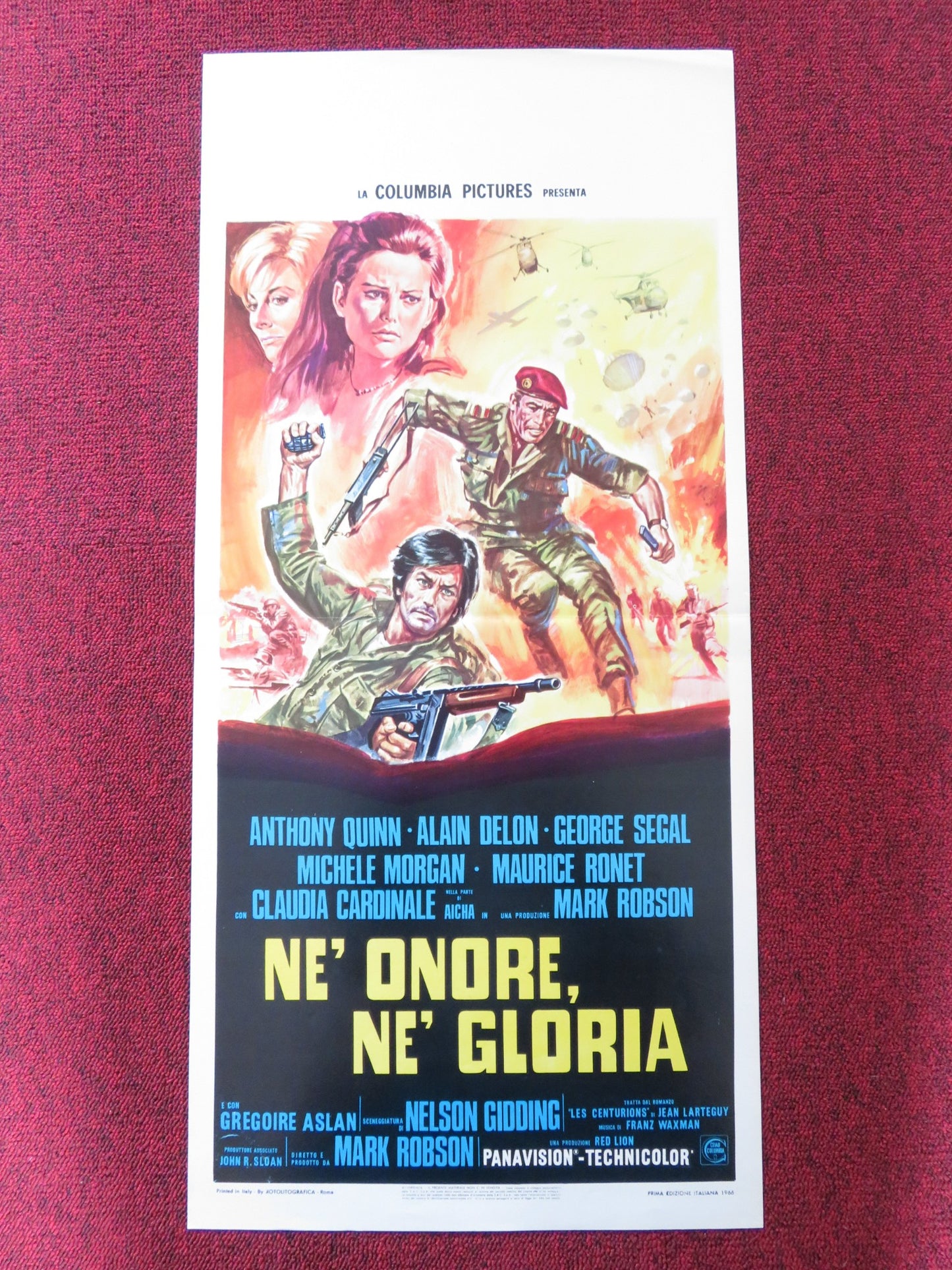 LOST COMMAND ITALIAN LOCANDINA POSTER ANTHONY QUINN ALAIN DELON 1966