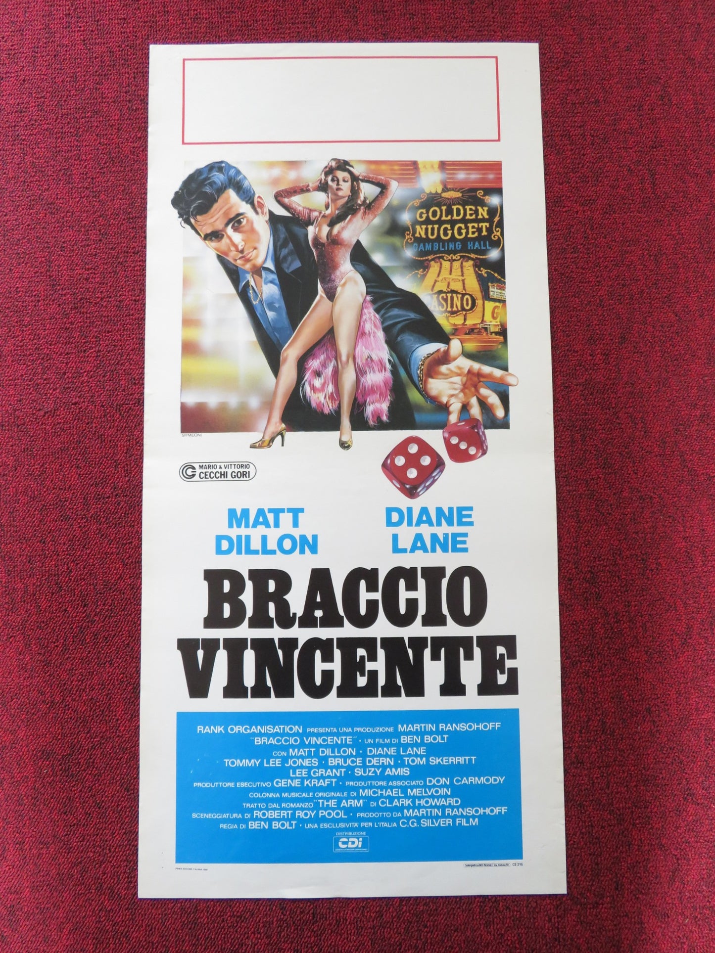 THE BIG TOWN ITALIAN LOCANDINA POSTER MATT DILLON DIANE LANE 1988