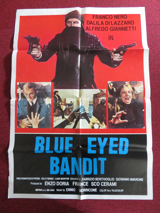 THE BLUE-EYED BANDIT FOLDED US ONE SHEET POSTER FRANCO NERO D. DI LAZZARO 1980