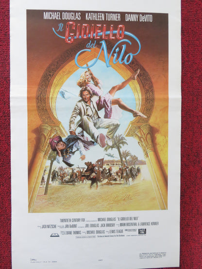 THE JEWEL OF THE NILE ITALIAN LOCANDINA POSTER MICHAEL DOUGLAS K. TURNER 1985