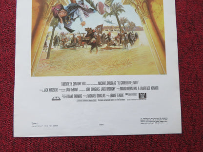 THE JEWEL OF THE NILE ITALIAN LOCANDINA POSTER MICHAEL DOUGLAS K. TURNER 1985