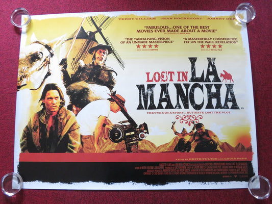 LOST IN LA MANCHA UK QUAD ROLLED POSTER TERRY GILLLIAM JOHNNY DEPP 2002