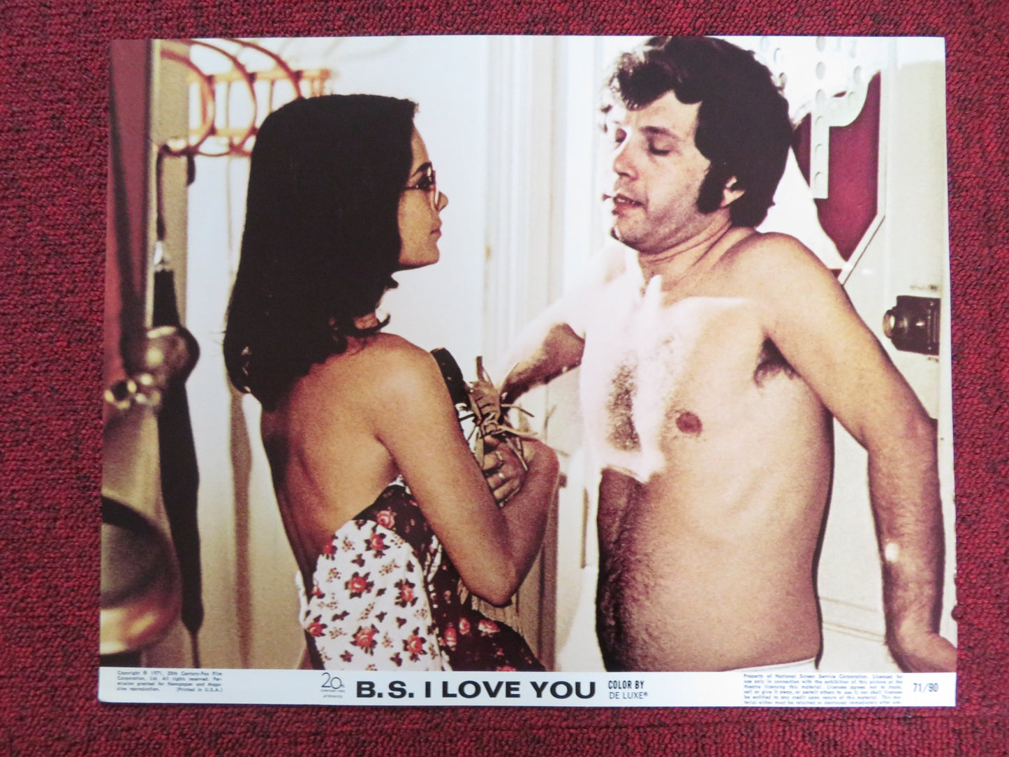 B.S. I LOVE YOU US LOBBY CARD FULL SET PETER KASTNER JOANNA CAMERON 1971