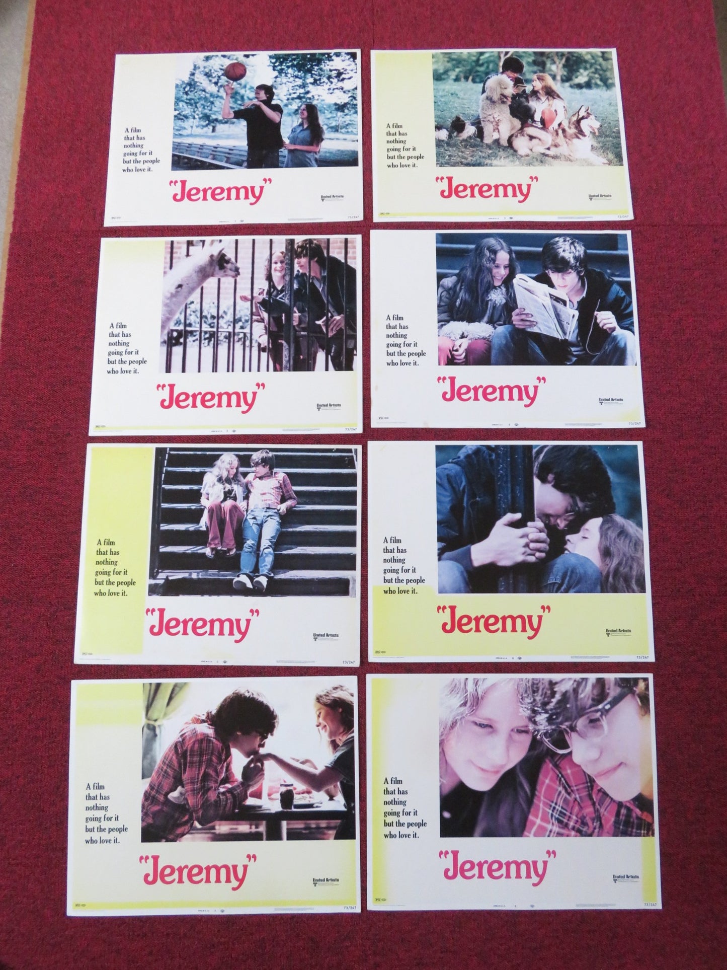 JEREMY US LOBBY CARD FULL SET BOBBY BENSON GLYNNIS O'CONNOR 1973