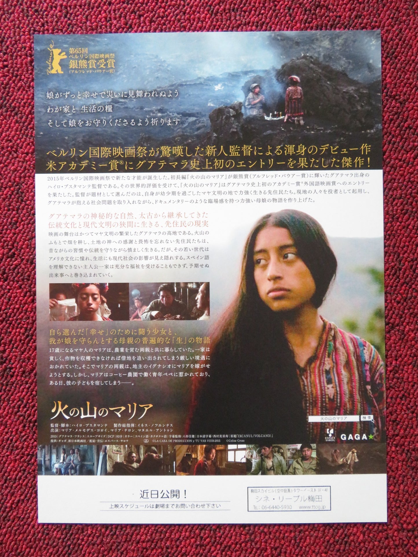 IXCANUL JAPANESE CHIRASHI (B5) POSTER MARIA MERCEDES COROY 2015