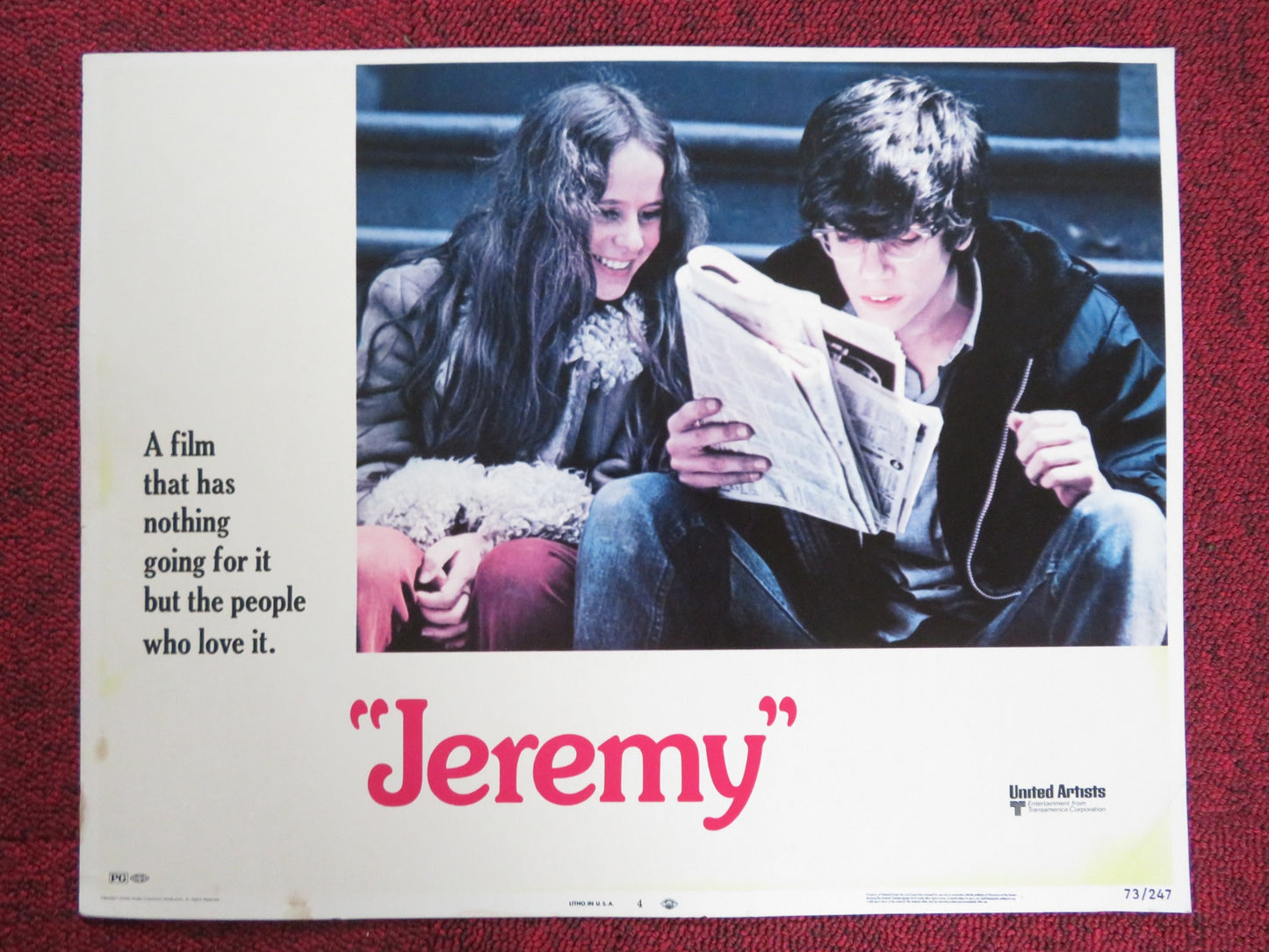 JEREMY US LOBBY CARD FULL SET BOBBY BENSON GLYNNIS O'CONNOR 1973