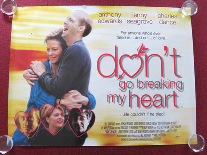 DON'T GO BREAKING MY HEART UK QUAD ROLLED POSTER ANTHONY EDWARDS 1999