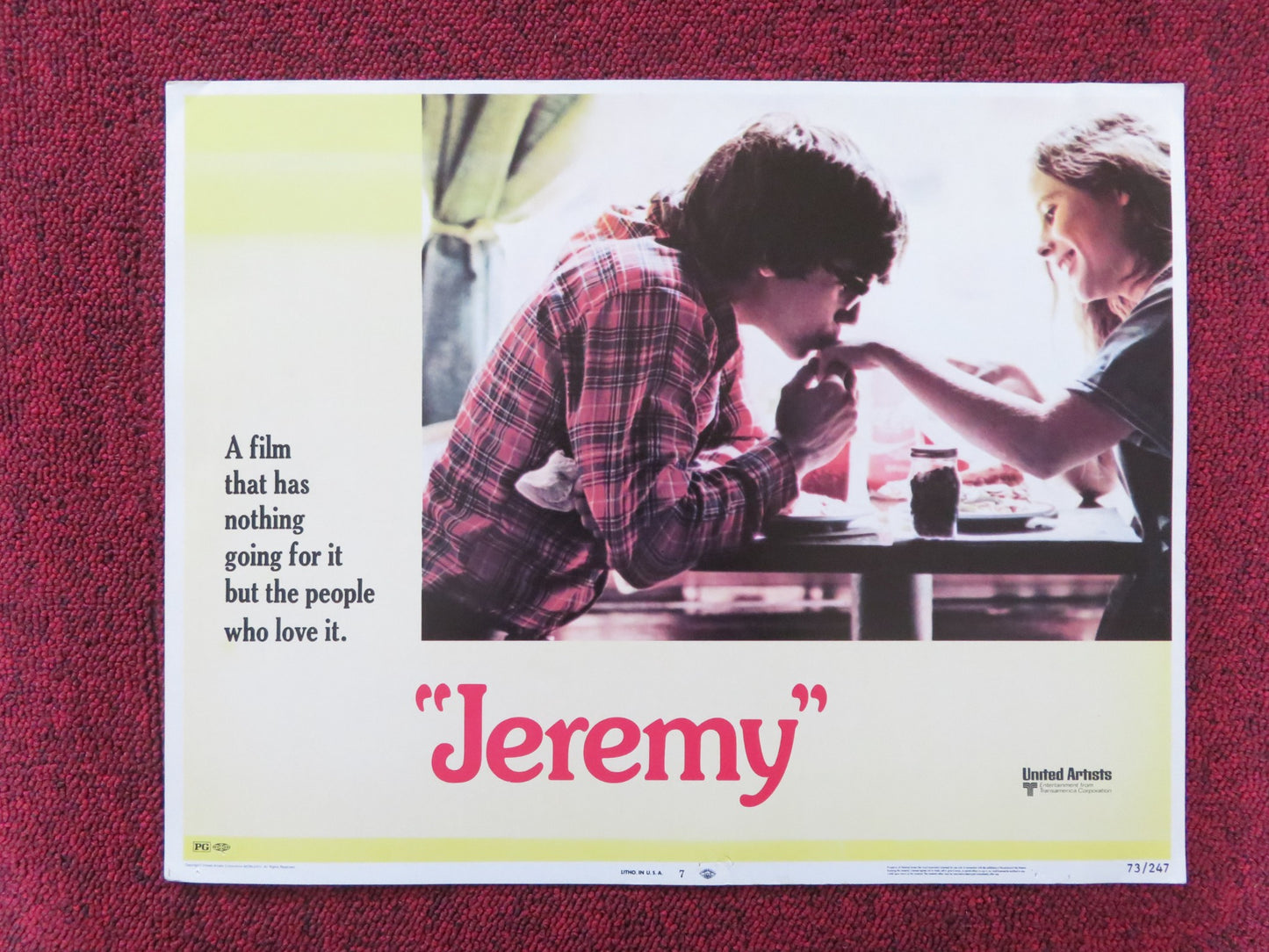 JEREMY US LOBBY CARD FULL SET BOBBY BENSON GLYNNIS O'CONNOR 1973