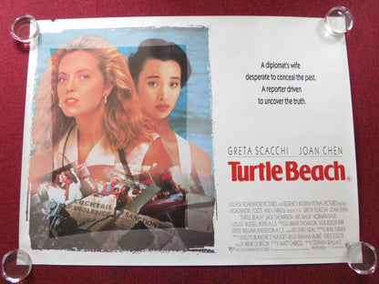 TURTLE BEACH UK QUAD ROLLED POSTER GRETA SCACCHI JOAN CHEN 1992