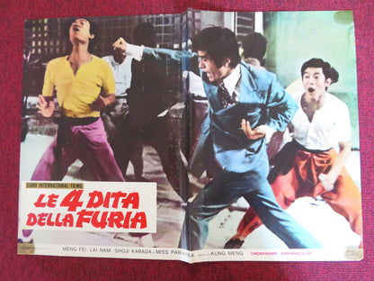 HANDS OF DEATH - D ITALIAN FOTOBUSTA POSTER MEN FEI LAI NAM 1973