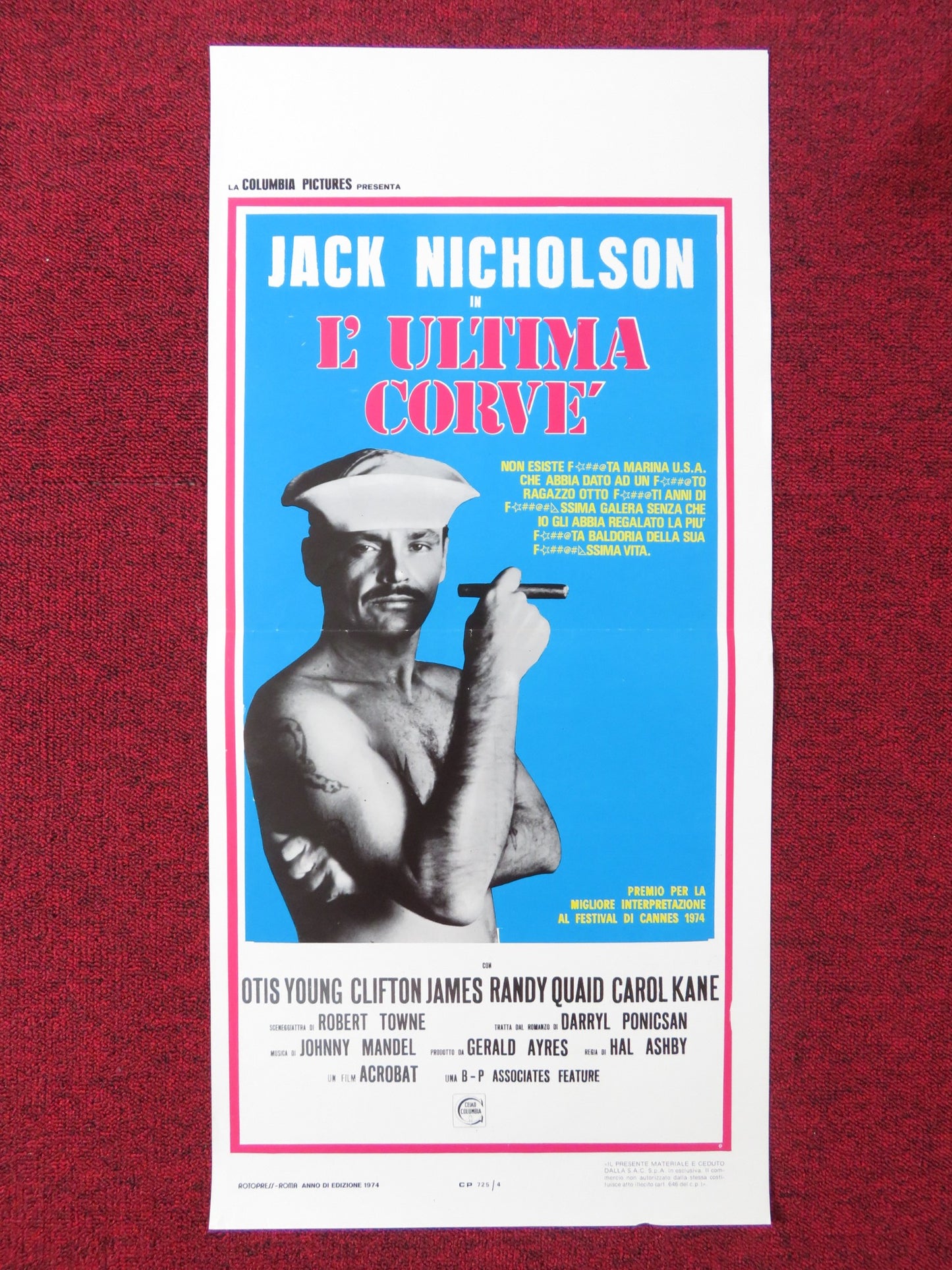 THE LAST DETAIL ITALIAN LOCANDINA POSTER JACK NICHOLSON OTIS YOUNG 1974