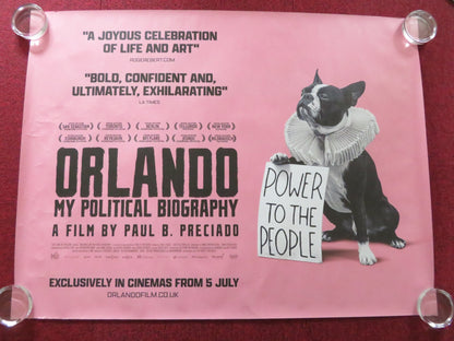 ORLANDO: MY POLITICAL BIOGRAPHY UK QUAD ROLLED POSTER EMMA AVENA A. BAYLLY 2023