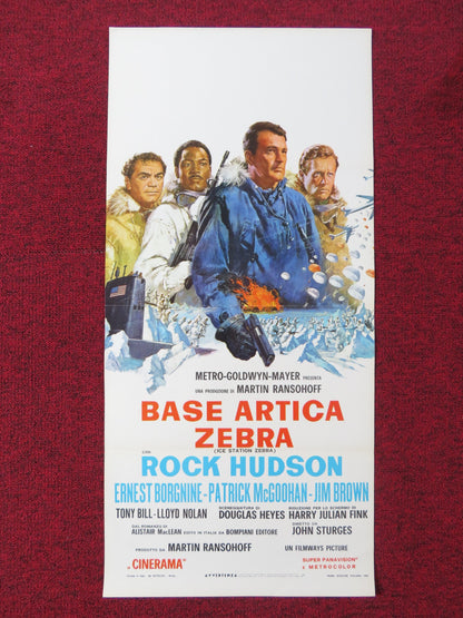 ICE STATION ZEBRA ITALIAN LOCANDINA POSTER ROCK HUDSON ERNEST BORGNINE 1969