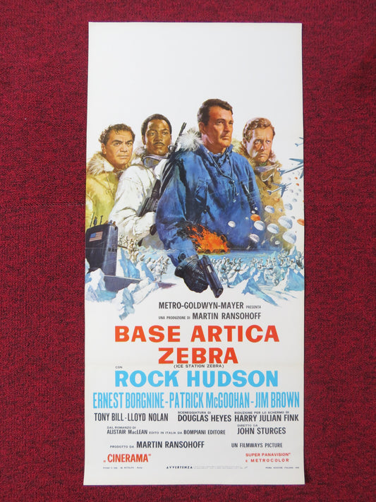 ICE STATION ZEBRA ITALIAN LOCANDINA POSTER ROCK HUDSON ERNEST BORGNINE 1969