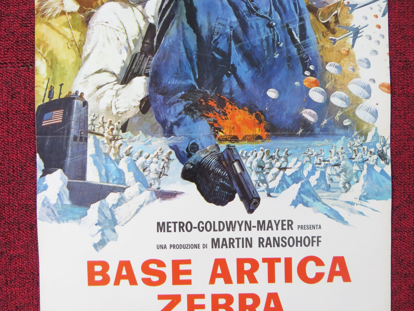 ICE STATION ZEBRA ITALIAN LOCANDINA POSTER ROCK HUDSON ERNEST BORGNINE 1969