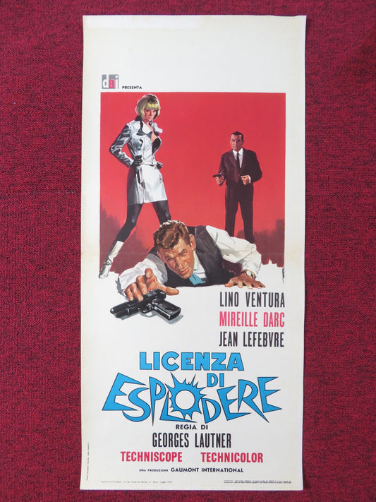 LET'S NOT GET ANGRY ITALIAN LOCANDINA POSTER LINO VENTURA MIREILLE DARC 1967