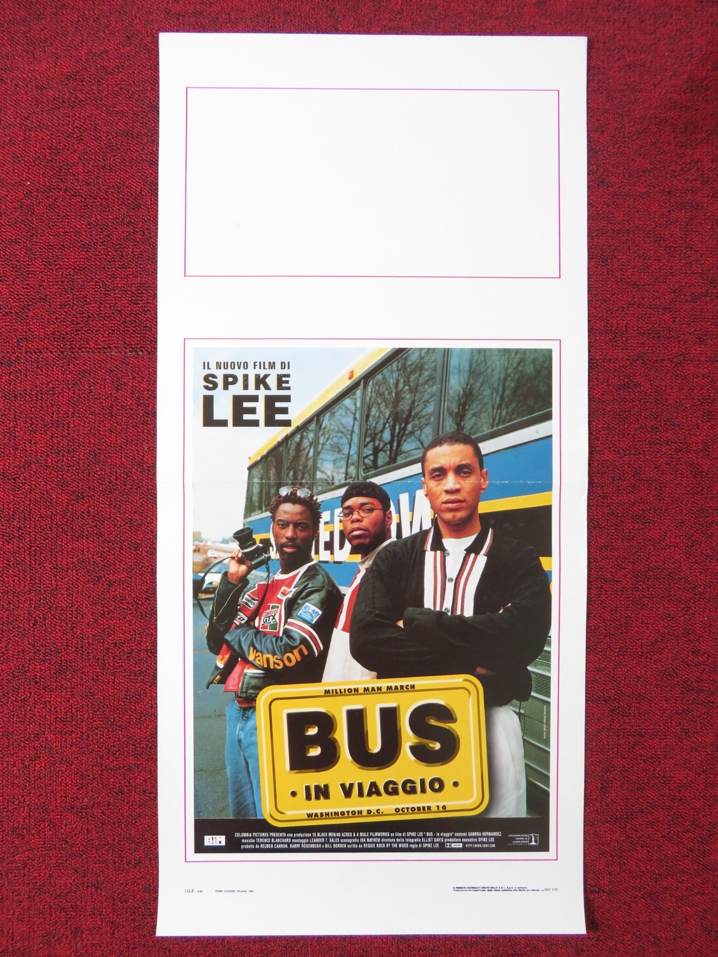 GET ON THE BUS ITALIAN LOCANDINA POSTER SPIKE LEE ANDRE BRAUGHER 1997