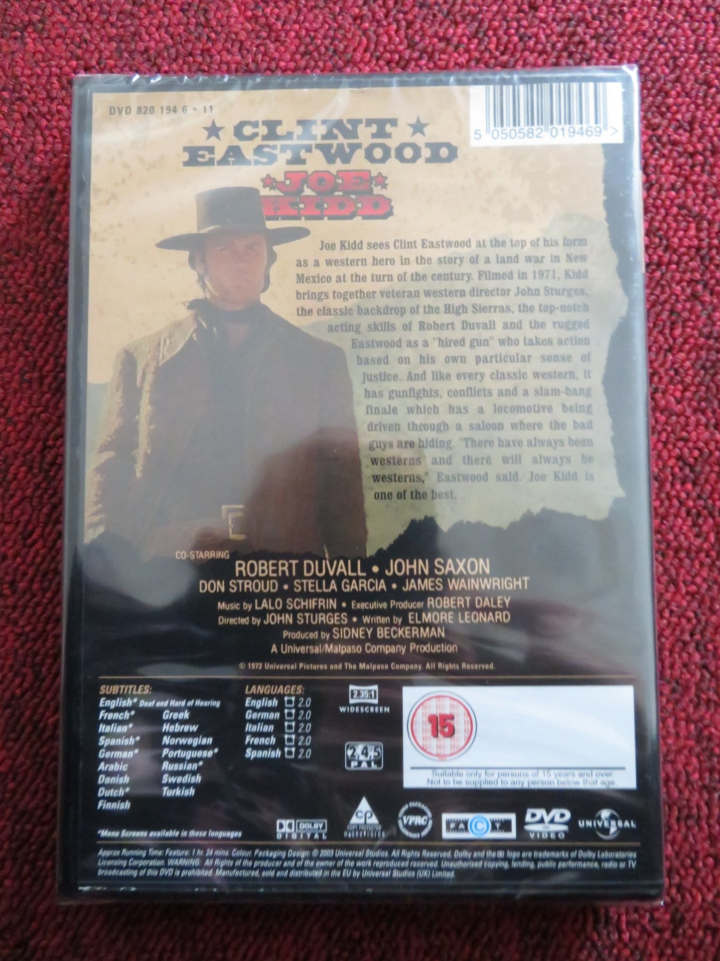 JOE KIDD (DVD) CLINT EASTWOOD 1972 REGION 2 4 5