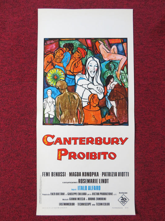 CANTERBURY PROIBITO ITALIAN LOCANDINA POSTER FEMI BENUSSI MAGDA KONOPKA 1972