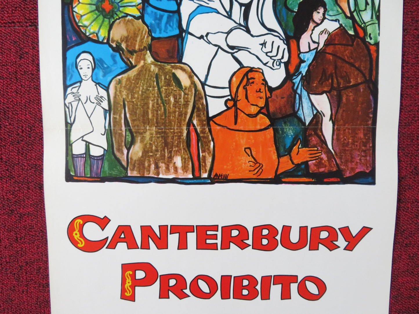 CANTERBURY PROIBITO ITALIAN LOCANDINA POSTER FEMI BENUSSI MAGDA KONOPKA 1972