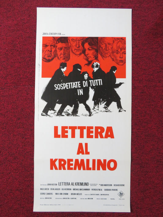 THE KREMLIN LETTER ITALIAN LOCANDINA POSTER BIBI ANDERSSON RICHARD BOONE 1970