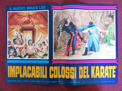 THE AVENGING EAGLE ITALIAN FOTOBUSTA POSTER SHENG FU LUNG TI 1978