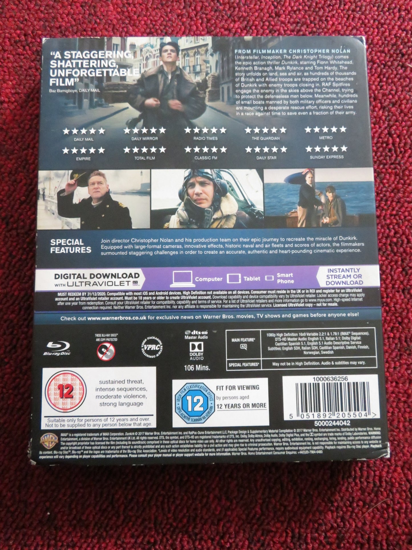 DUNKIRK (BLU-RAY) CHRISTOPHER NOLAND 2017