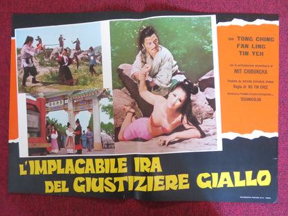 THE TIGER AND THE DRAGON ITALIAN FOTOBUSTA POSTER LING FAN CHING TANG 1971