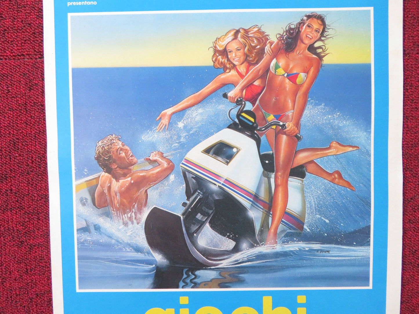 GIOCHI D'ESTATE ITALIAN LOCANDINA POSTER MASSIMO CIAVARRO NATASHA HOVEY 1984