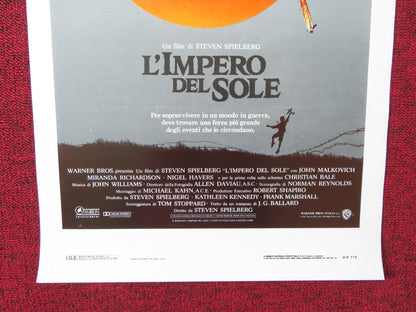 EMPIRE OF THE SUN ITALIAN LOCANDINA POSTER CHRISTIAN BALE JOHN MALKOVICH 1988