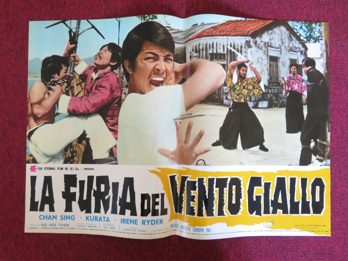 NINJA WAR LORD - B ITALIAN FOTOBUSTA POSTER SING CHEN YASUAKI KURATA 1973