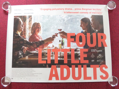 FOUR LITTLE ADULTS UK QUAD ROLLED POSTER ALMA POYSTI EERO MILONOFF 2023