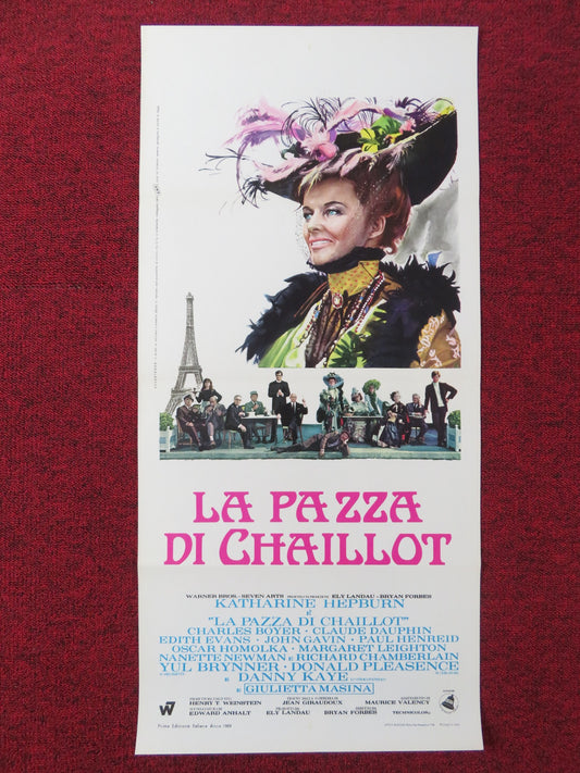 THE MADWOMAN OF CHAILLOT ITALIAN LOCANDINA POSTER KATHARINE HEPBURN 1969