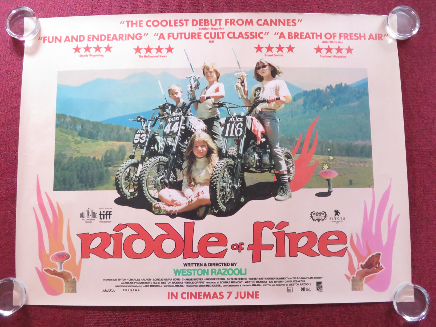 RIDDLE OF FIRE UK QUAD ROLLED POSTER LIO TIPTON CHARLES HALFORD 2023