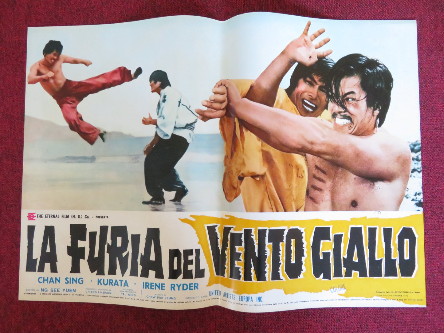 NINJA WAR LORD - E ITALIAN FOTOBUSTA POSTER SING CHEN YASUAKI KURATA 1973