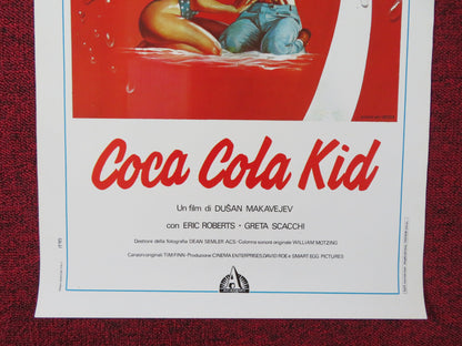 COCA-COLA KID ITALIAN LOCANDINA POSTER ERIC ROBERTS GRETA SCACCHI 1985