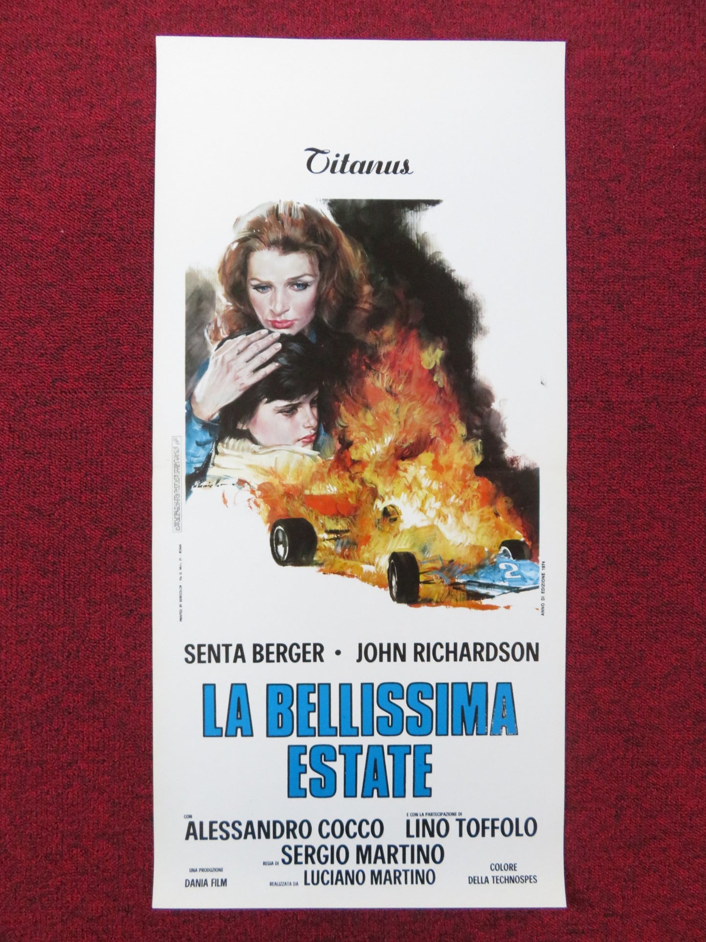 LA BELLISSIMA ESTATE ITALIAN LOCANDINA POSTER SENTA BERGER JOHN RICHARDSON 1974