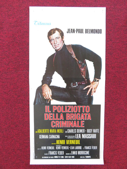 THE NIGHT CALLER ITALIAN LOCANDINA POSTER JEAN-PAUL BELMONDO CHARLES DENNER 1975