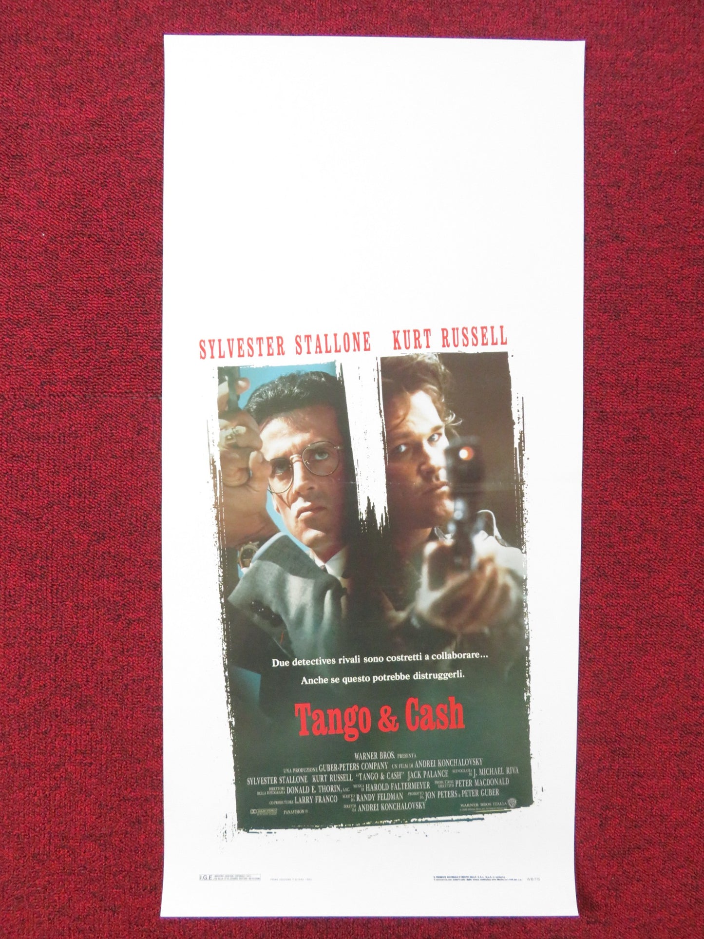 TANGO & CASH ITALIAN LOCANDINA POSTER SYLVESTER STALLONE KURT RUSSELL 1990