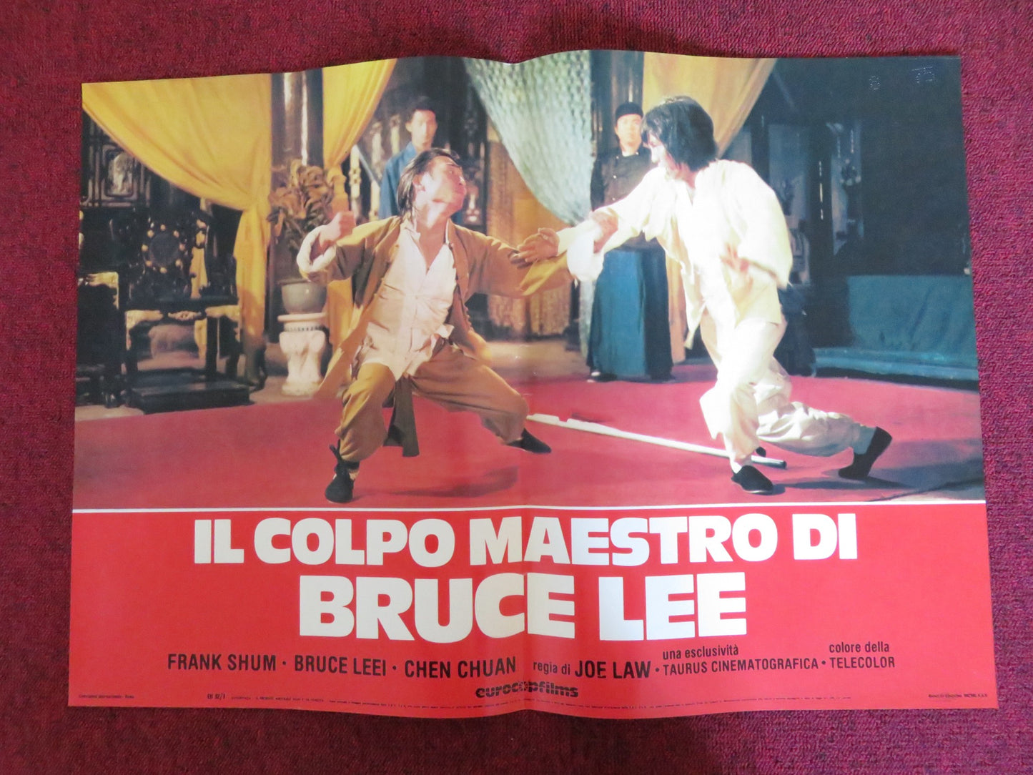 THE CRIPPLED MASTERS - D ITALIAN FOTOBUSTA POSTER FRANK SHUM BRUCE LEEI 1980