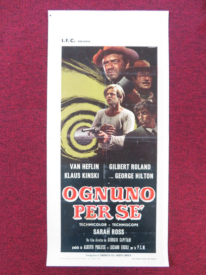 THE RUTHLESS FOUR ITALIAN LOCANDINA POSTER VAN HEFLIN GILBERT ROLAND 1968