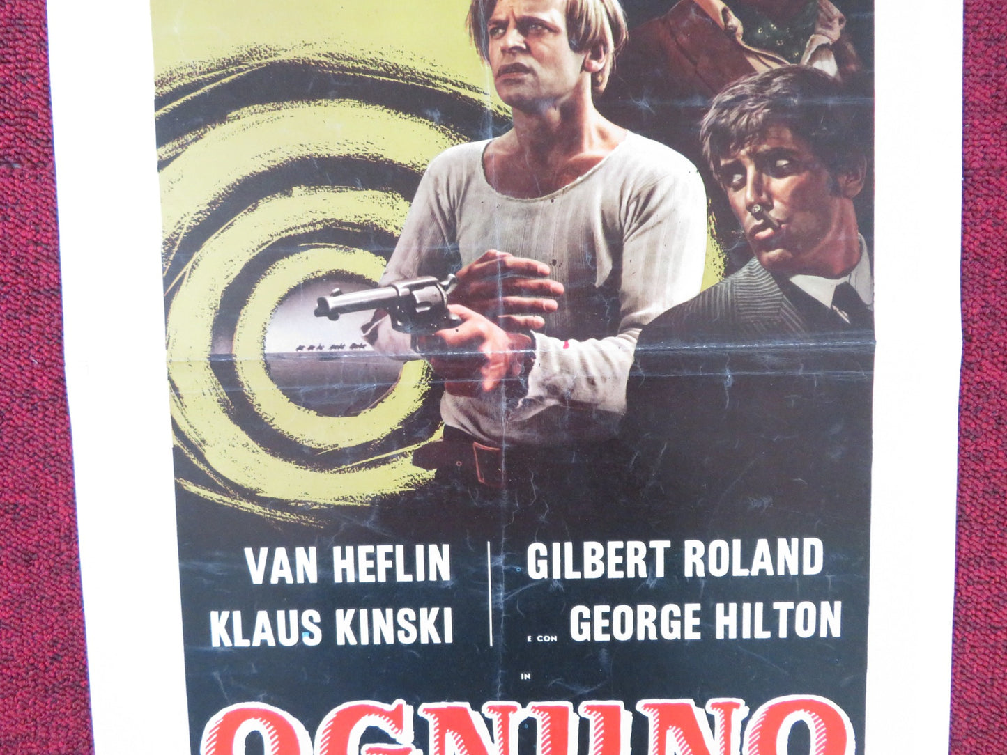 THE RUTHLESS FOUR ITALIAN LOCANDINA POSTER VAN HEFLIN GILBERT ROLAND 1968