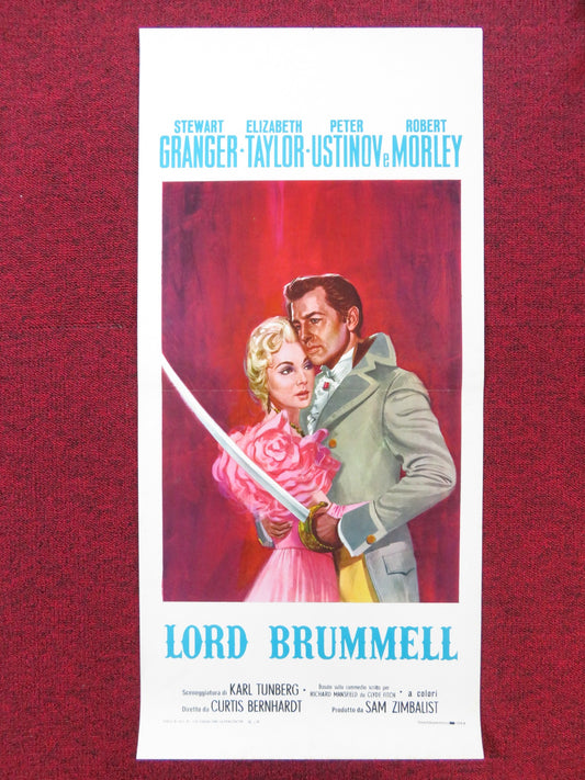 BEAU BRUMMELL ITALIAN LOCANDINA POSTER STEWART GRANGER ELIZABETH TAYLOR 1972