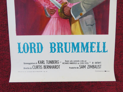 BEAU BRUMMELL ITALIAN LOCANDINA POSTER STEWART GRANGER ELIZABETH TAYLOR 1972