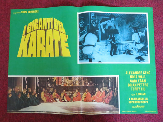 SHAOLIN TEMPLE - F ITALIAN FOTOBUSTA POSTER ALEXANDER SENG NORAL WALL 1978