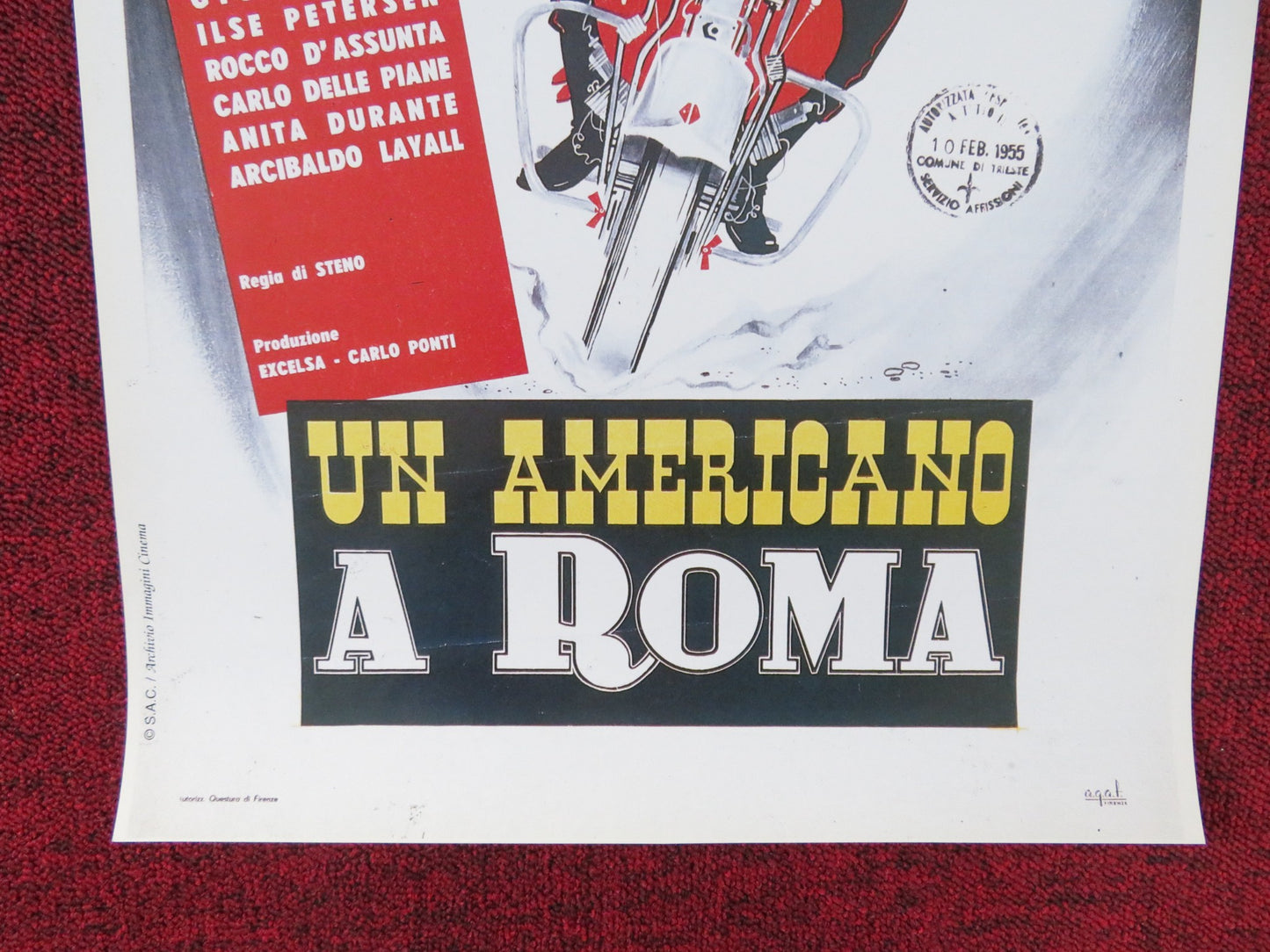 AN AMERICAN IN ROME ITALIAN LOCANDINA POSTER ALBERTO SORDI MARIA PIA CASILIO