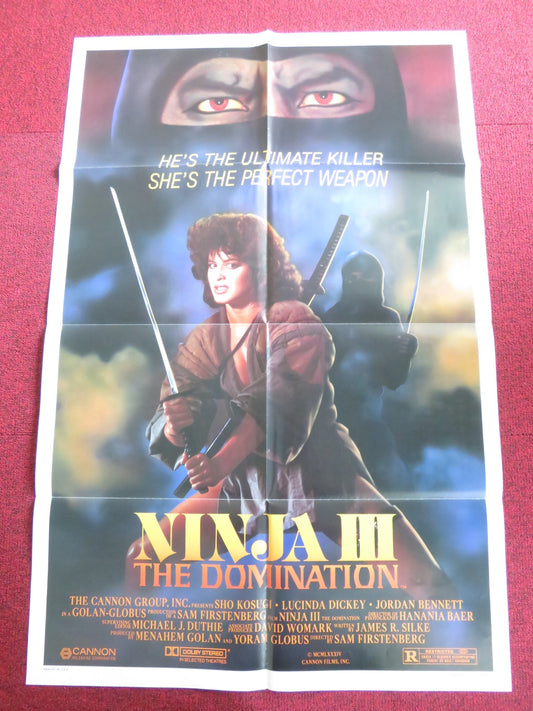 NINJA III: THE DOMINATION FOLDED US ONE SHEET POSTER CANNON SHO KOSUGI 1984